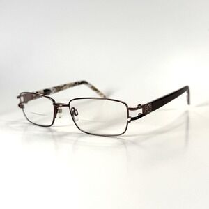 EasyClip S2434 Eyeglasses Frame Only 51-16 135 10 Rectangular Brown Womens